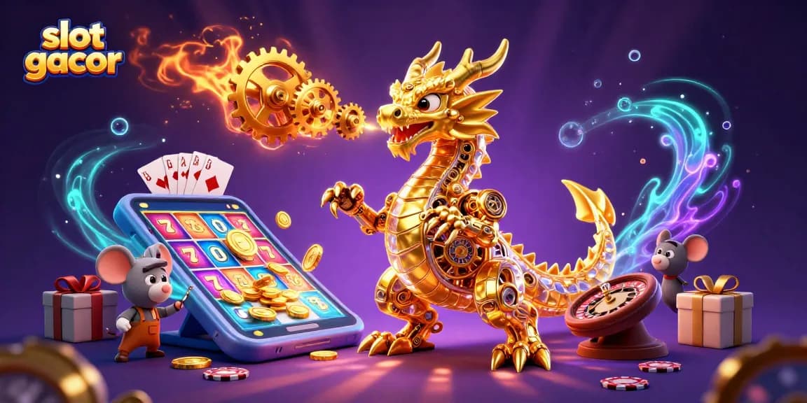 Spin the reels and ignite wins at slot gacor with this vibrant casino illustration.