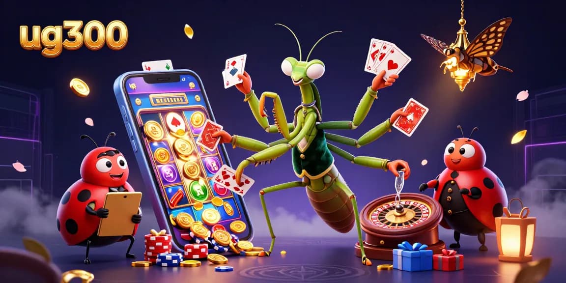 Menangkan permainan slot di ug300 dengan ilustrasi kasino yang menakjubkan dan karakter menarik.