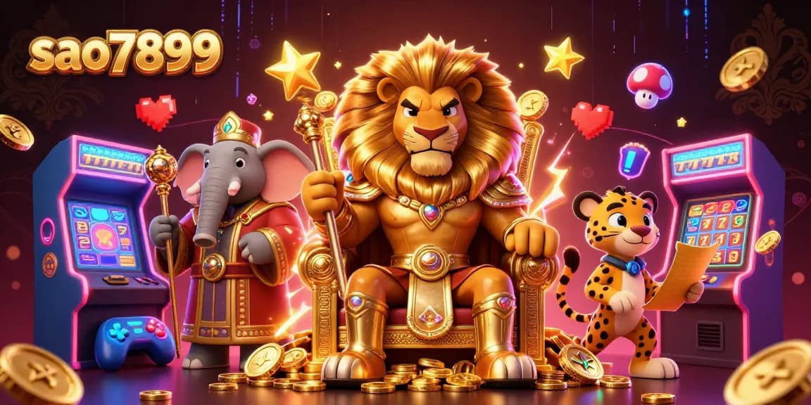 Experience the excitement at sao7899 with dynamic 3D illustrations of playful casino characters and games.