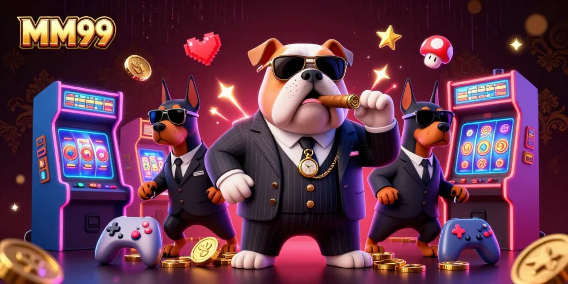 Experience rewarding gameplay at MM99 with vibrant characters in a lavish casino environment.