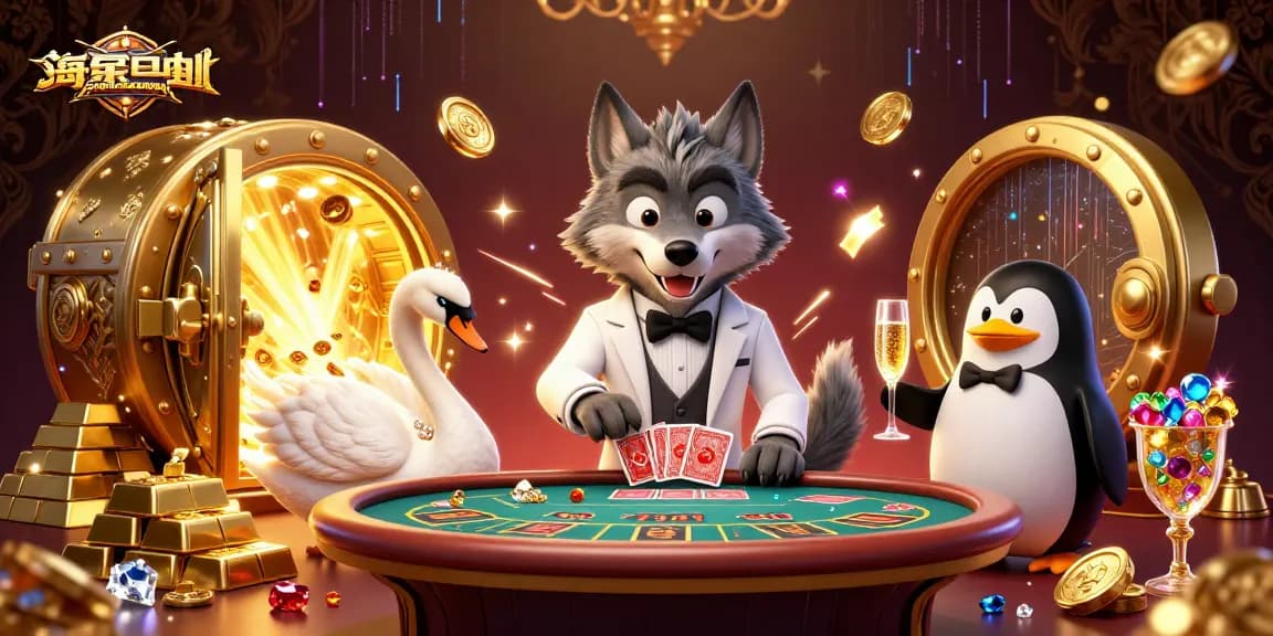 Experience thrilling baccarat excitement with taigamebancaanxu in lively casino illustration featuring unique characters.