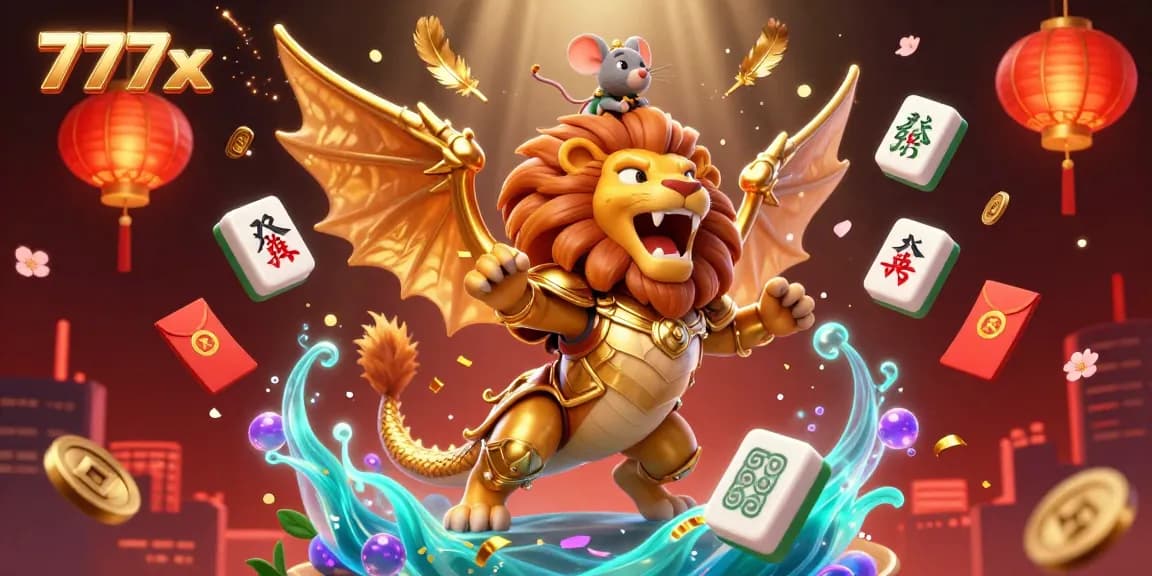 Experience thrilling gambling adventures at 777x with a vibrant 3D casino illustration featuring magical game elements.