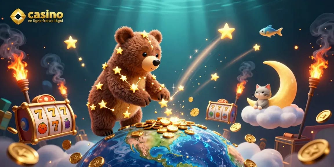 Gagnez facilement au casino en ligne France légal avec cette illustration dynamique des jeux de machines à sous.