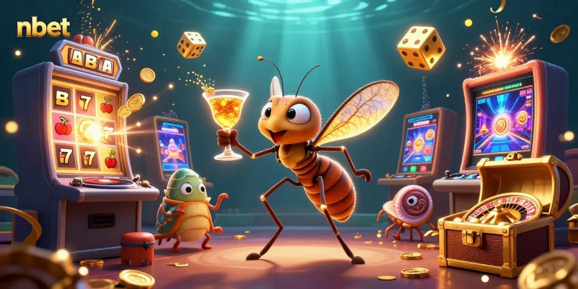 Engage with nbet casino excitement featuring a lively scene of animated casino activity.