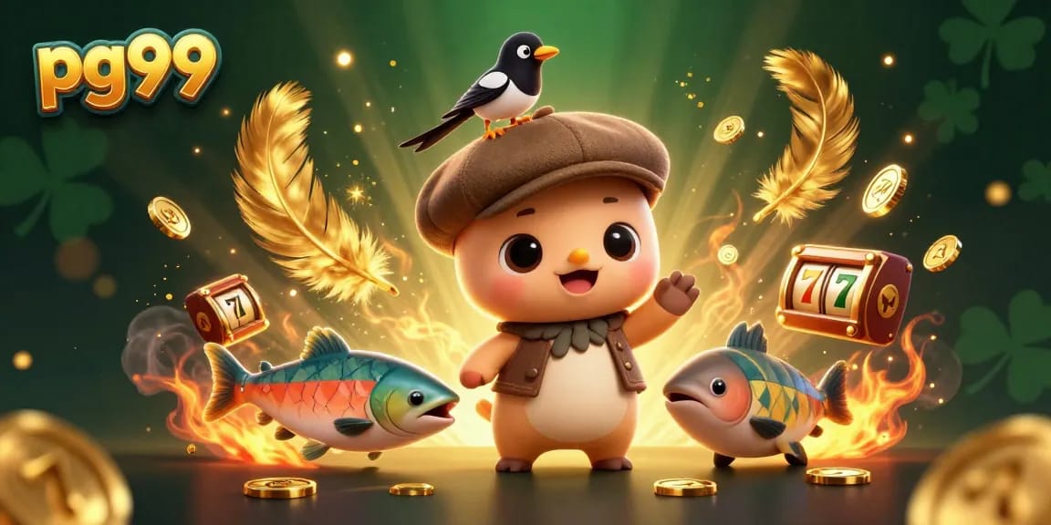 Spin the pg99 slots surrounded by cartoon characters in an exciting casino scene