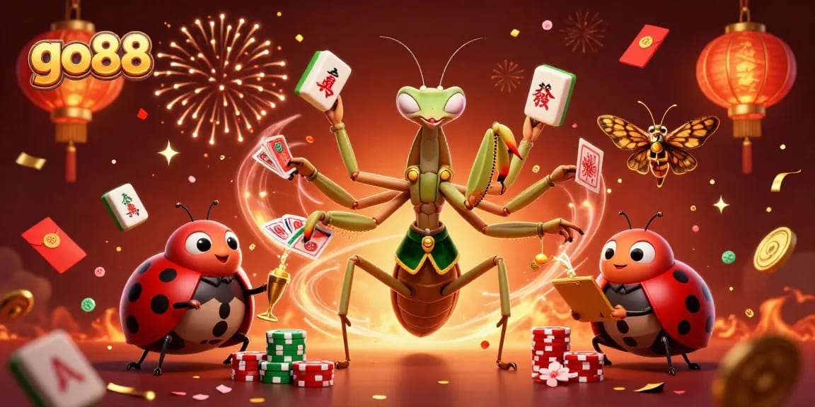 Experience the go88 excitement with a dynamic 3D casino scene featuring animated characters and vibrant gaming elements.