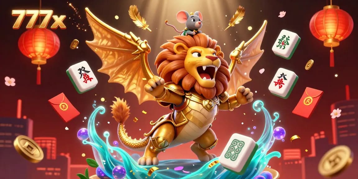 Experience thrilling gambling adventures at 777x with a vibrant 3D casino illustration featuring magical game elements.