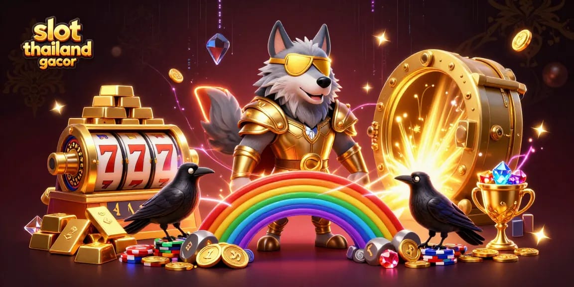 Experience the thrill of slot thailand gacor with this vibrant, dynamic casino illustration.