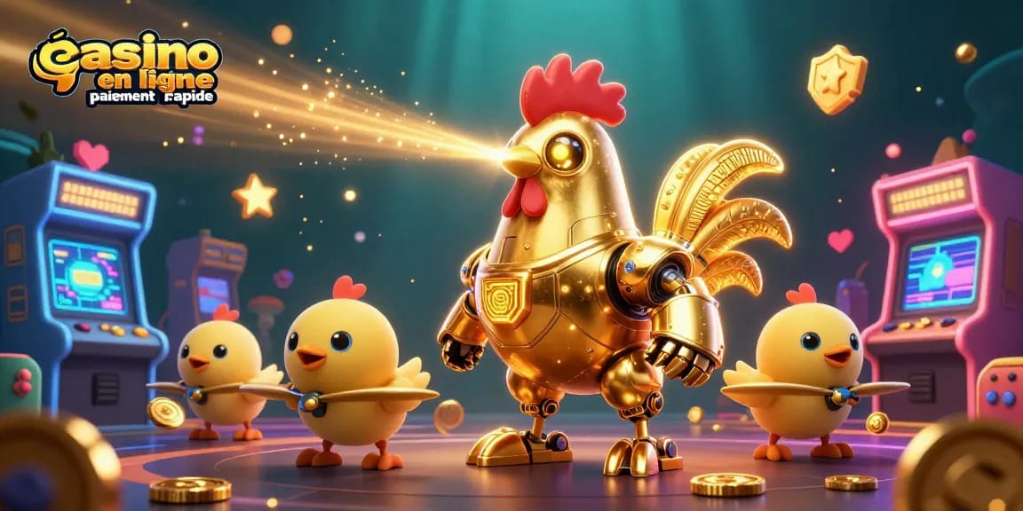 Gagnez rapidement avec casino en ligne paiement rapide grâce aux robots dorés et machines à sous colorées.