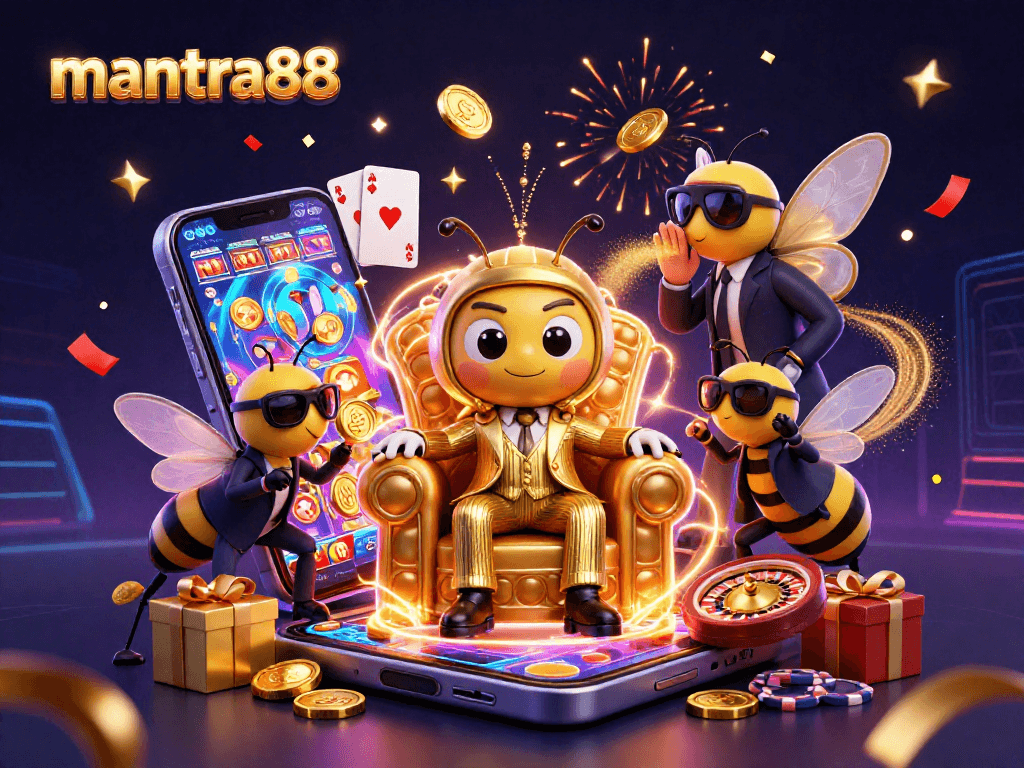 Enjoy action-packed games at mantra88 with a vibrant casino scene featuring thrilling characters.