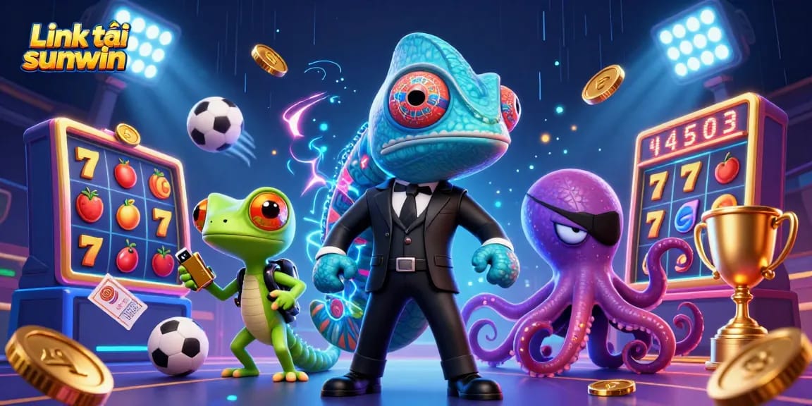 Experience strategic wins with Link tải sunwin, featuring a vibrant casino themed illustration.