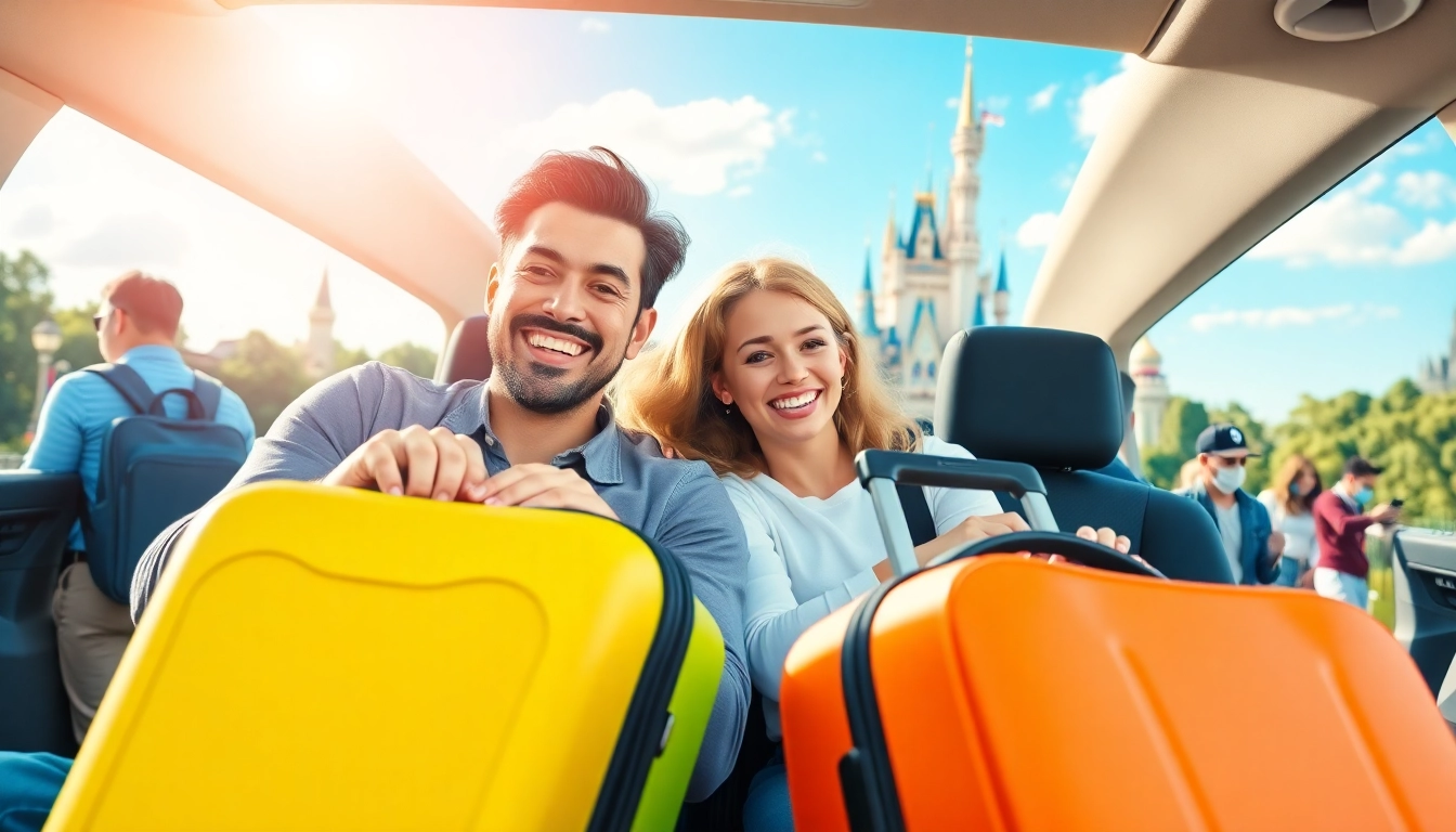 Families enjoying seamless transfers from Paris Airport to Disneyland in a comfortable vehicle.
