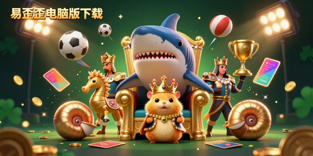 Experience excitement with 易歪歪电脑版下载 surrounded by lively casino-themed elements.