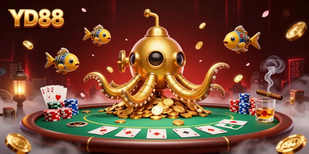 Experience thrilling moments with YD88's dynamic casino games and vibrant cash-filled scenes.