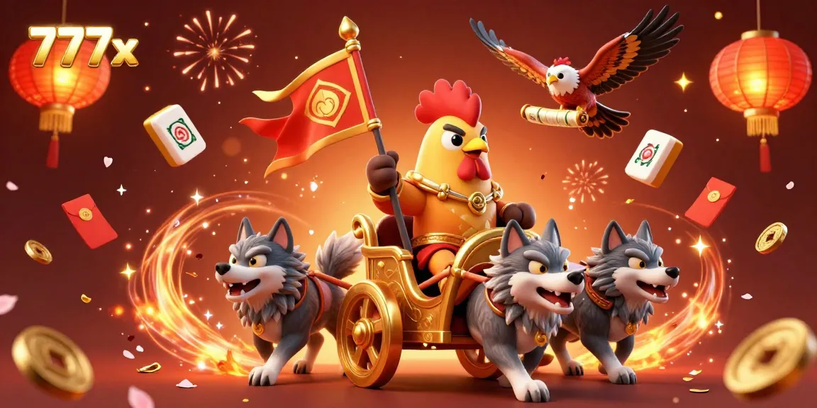 Experience the thrilling world of 777x as a 3D rooster warlord leads a grand casino adventure