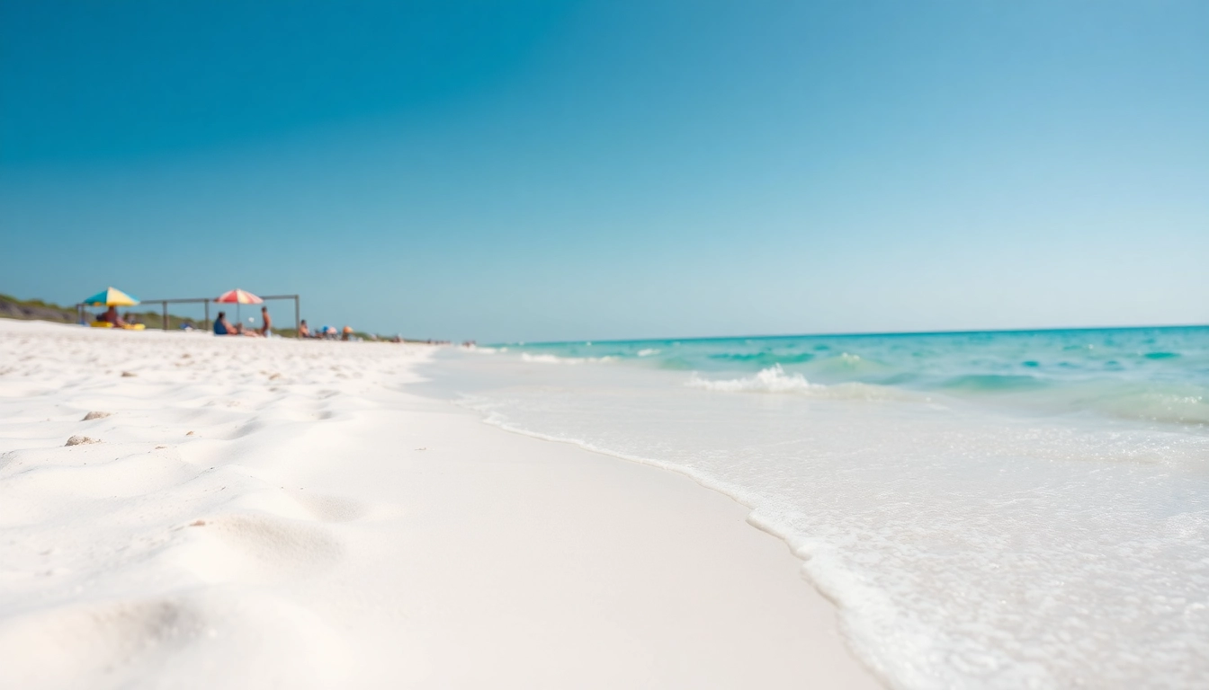 Relax by the stunning beach in Pensacola FL with white sands and clear skies.