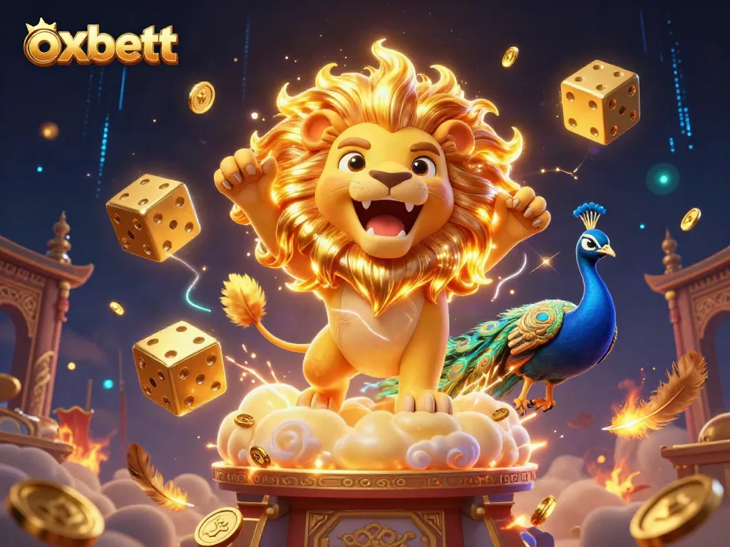 Experience the excitement of playing at Oxbett casino with thrilling 3D elements showcasing online gambling adventures.