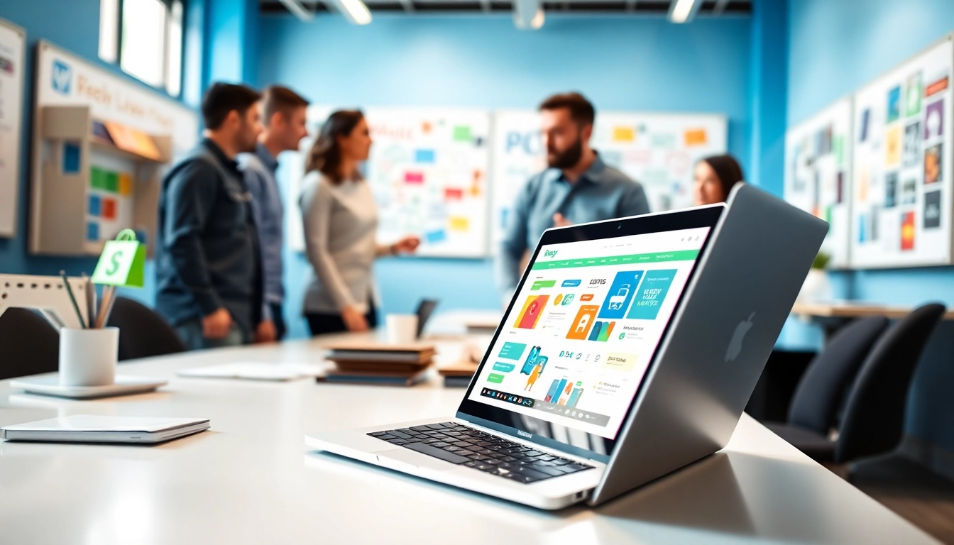 Shopify agency India team collaborating on eCommerce designs in modern office