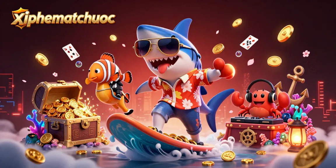 Experience the strategy of xiphematchuoc with vibrant characters navigating a sea of gold coins.