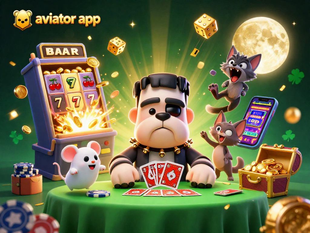 Experience the thrilling aviator app at a vibrant casino scene with immersive characters and game elements.