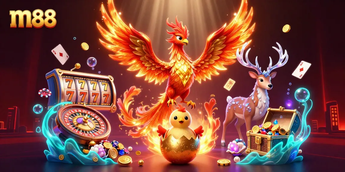 Experience thrilling wins at M88 with dynamic games and shimmering phoenix-themed visuals.
