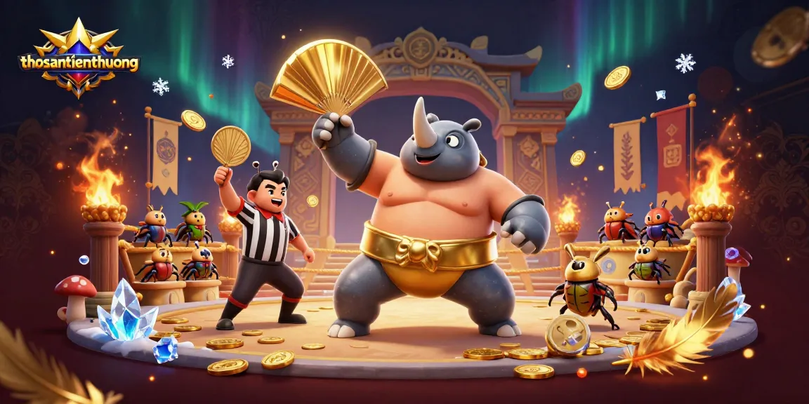 Join the thosantienthuong beetle sumo champion in a golden arena for unforgettable wins!