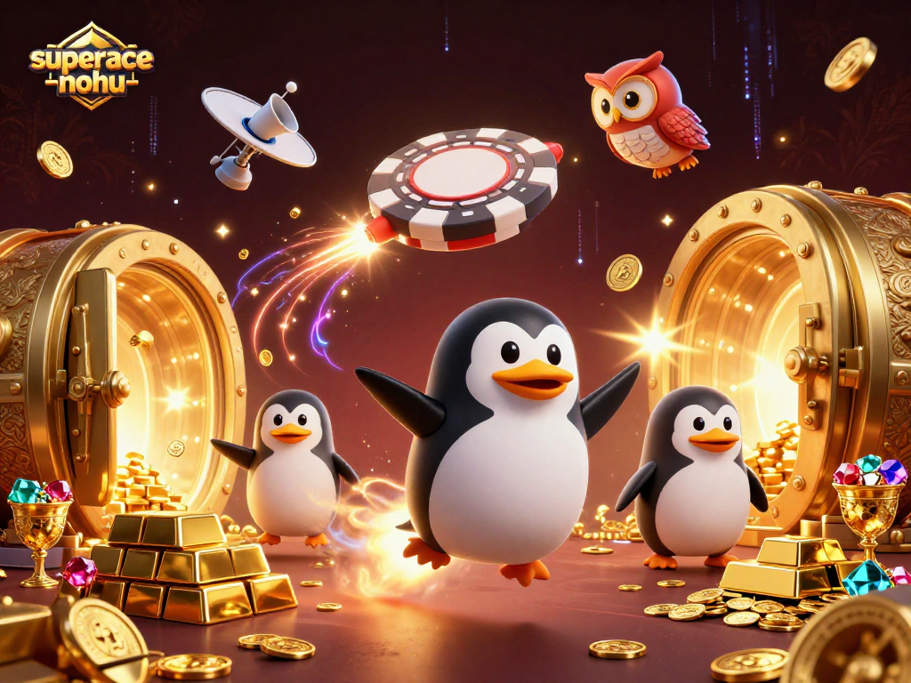 Play and win on superace-nohu with exciting golden penguin adventures in a dazzling casino.