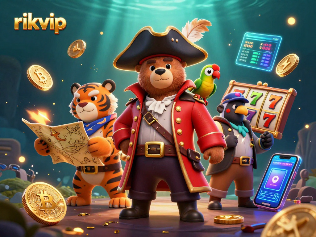 Engage in thrilling jackpot adventures with rikvip featuring a cartoon pirate crew.