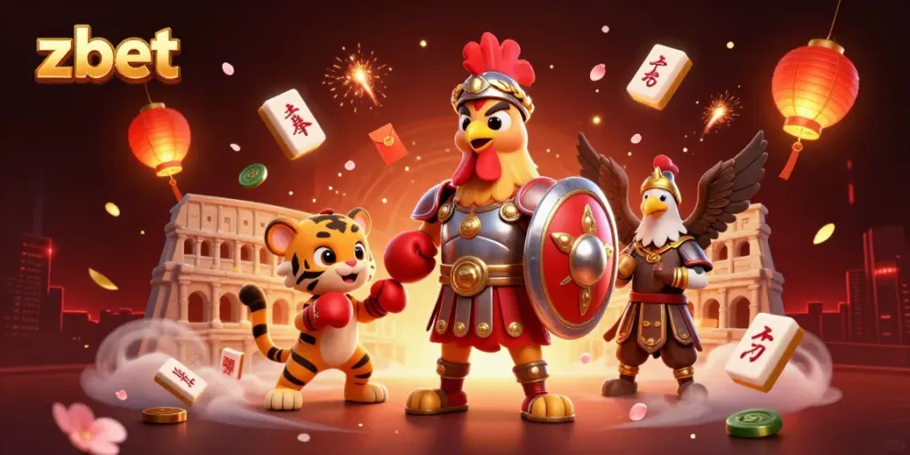 Experience the thrill of zbet with our dynamic casino-themed illustration featuring vivid characters and gold accents.